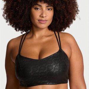 Victoria's Secret Black Lace Bandeau sport bra